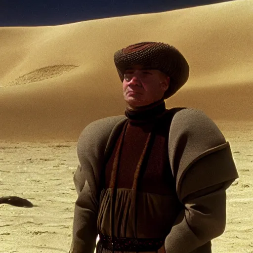 Image similar to kramer in david lynch's dune, movie still