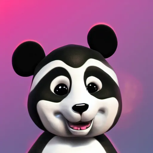 Image similar to a cartoon panda, Disney, digital art, highly detailed, award winning, concept art, intricate, sharp focus, masterpiece, Trending on Artstation HQ, unreal engine 5, 4K UHD image