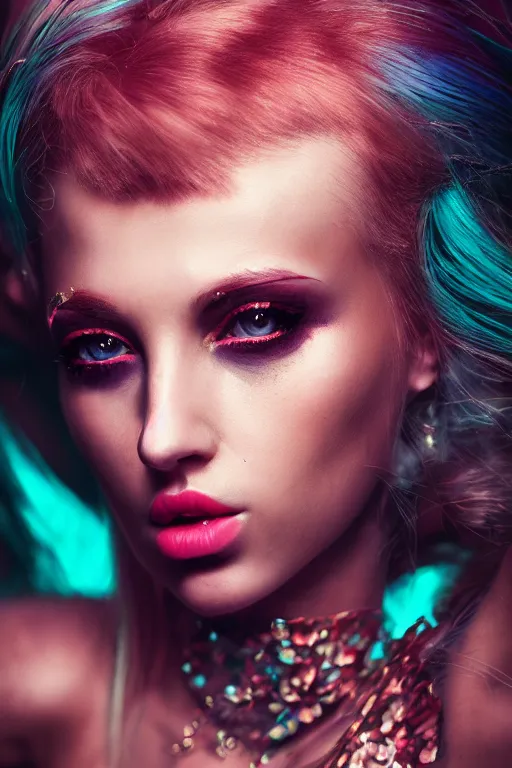 photorealistic portrait of a alluring party scene girl | Stable ...