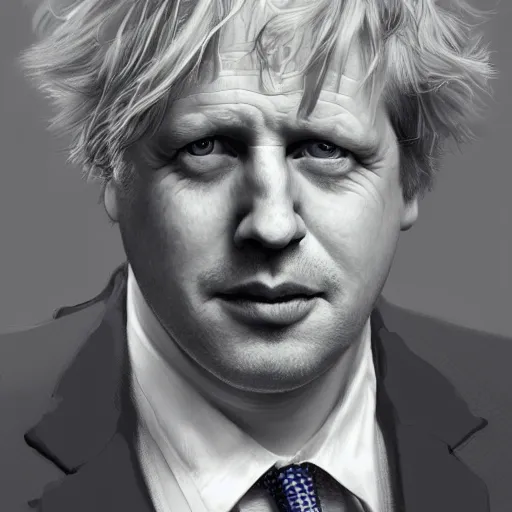 Prompt: epic portrait of boris johnson, wild hair, detailed, digital painting, artstation, concept art, donato giancola, joseph christian leyendecker, wlop, boris vallejo, breathtaking, high details, extremely detailed, establishing shot, artistic, hyper realistic, octane render