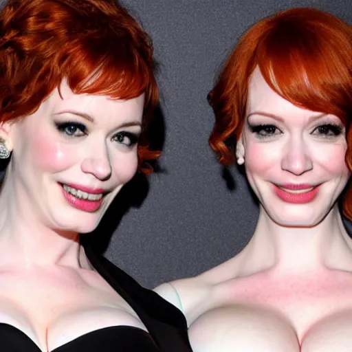 Image similar to christina hendricks three headed monster