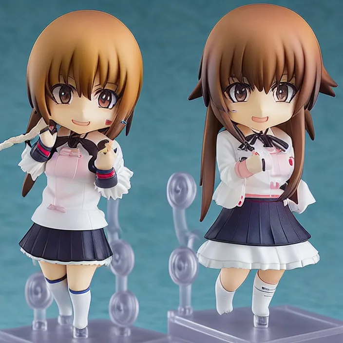 Image similar to an anime nendoroid of japanese idols akb 4 7, figurine, detailed product photo