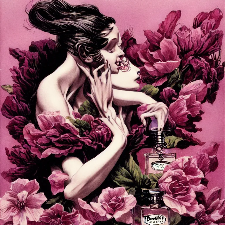 Image similar to fragrance advertising campaign by bernie wrightson