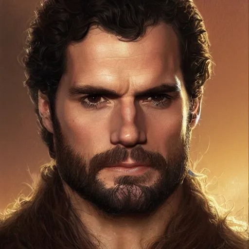 Image similar to henry cavill the king as a realistic fantasy d & d character, closeup portrait art by donato giancola and greg rutkowski, realistic face, digital art, trending on artstation