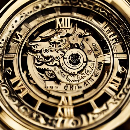Image similar to symbol of the cult of the machine, ornate machinery, inside of a watch