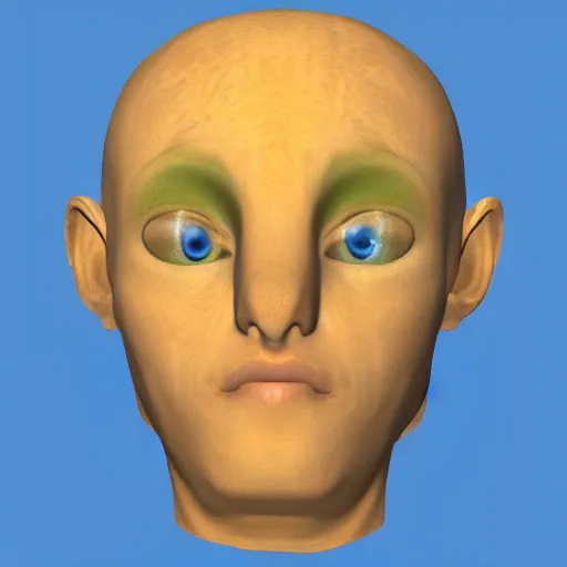 Prompt: texture map from Second Life for avatar head