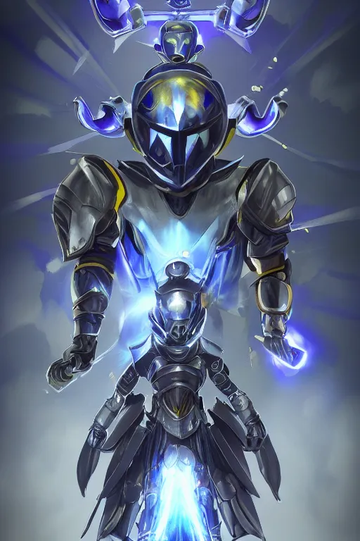 Image similar to helmet armor guardian destiny in witch queen illumination ray tracing hdr fanart arstation by sung choi robot ninja mask and eric pfeiffer and gabriel garza and casper konefal