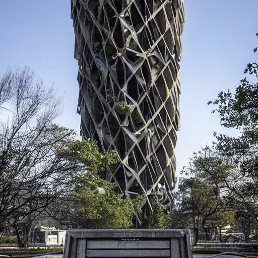 Image similar to a sci - fi beautiful brutalist hypermodern monument, with many rounded brutalist towers sprouting from the base tower creating a feel of a tree - like structure, photography