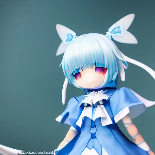 Image similar to Cirno fumo, 4k photo,