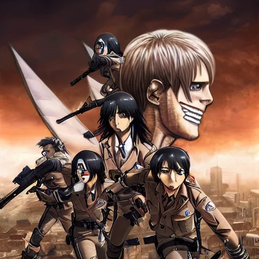 AI Art Generator: Attack on titan original character, OC