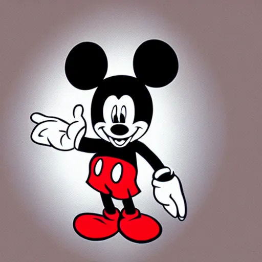 Prompt: a knock off mickey mouse, just different enough that disney can't sue me, animated, disney