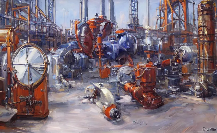 Prompt: Industrial complex by Konstantin Razumov, highly detailded