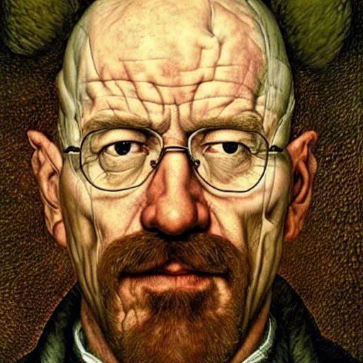 Image similar to giuseppe arcimboldo walter white