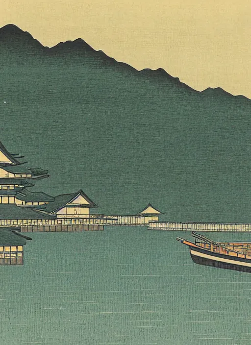 Image similar to 2 0 th century shin - hanga print by kawase hasui,