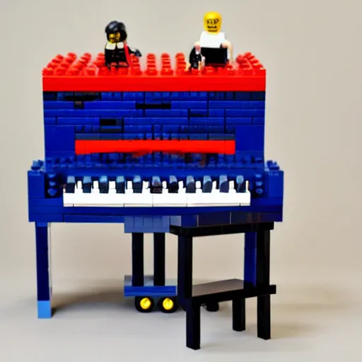 Prompt: a lego piano