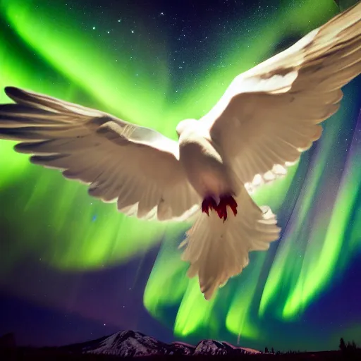 Image similar to dove!!!!!!!!, wings, flying, ascending, earth, aurora, photography, space, atmosphere, atmospheric, epic