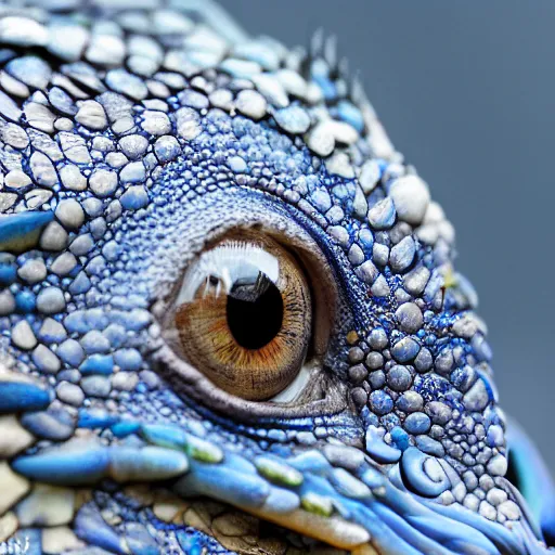 Image similar to a beautiful dragon's eyes, bule, 8 k, stunning, highly detailed, super macro, surrealist, close - up view,