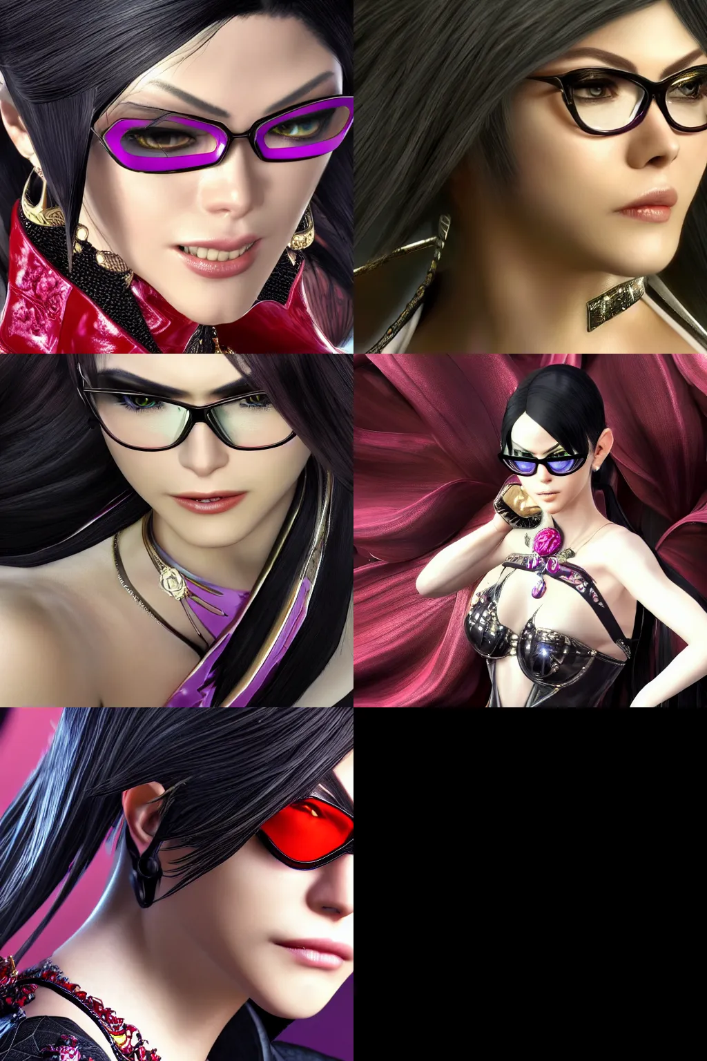 Prompt: Bayonetta looking gorgeous amazing level of detail 8k resolution hyperdetailed photorealism