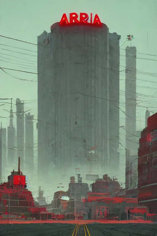 Image similar to akira, by simon stalenhag