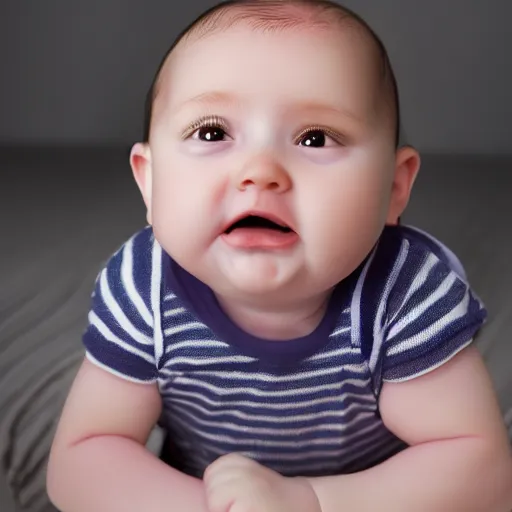 Prompt: baby with the face of an old person