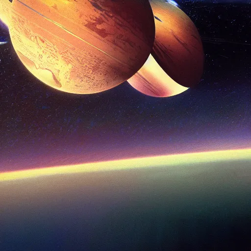Prompt: holographic planet projection of a world being created, close - up view, cinematic lighting, science - fiction, detailed, matte painting, syd mead, john harris,