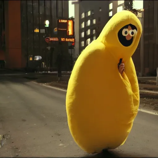 Prompt: ryan gosling inside a banana costume, highly detailed, extremely high quality, hd, 4 k, 8 k, professional photographer, 4 0 mp, lifelike, top - rated, award winning, realistic, detailed lighting, detailed shadows, sharp, no blur, edited, corrected, trending