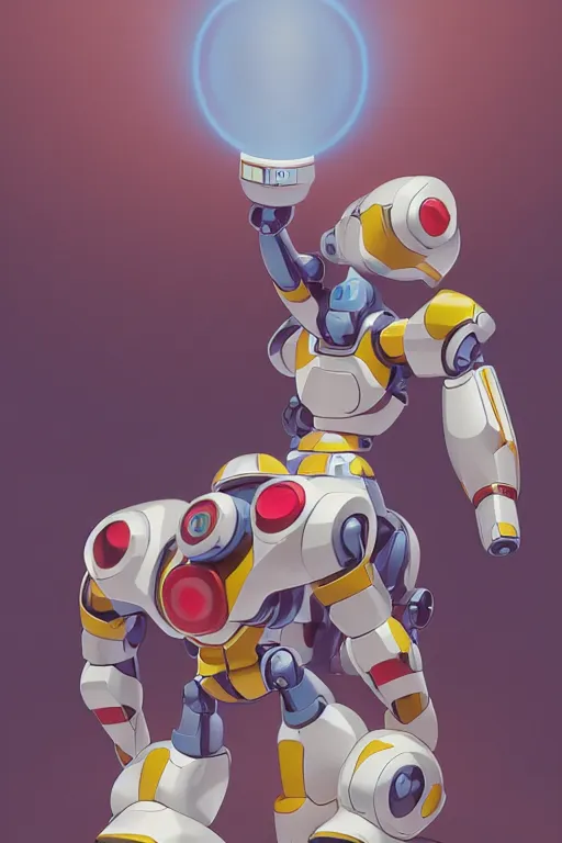 Image similar to metabots medabots medarotto medarot robot minimalist comics, behance hd by jesper ejsing, by rhads, makoto shinkai and lois van baarle, ilya kuvshinov, rossdraws global illumination ray tracing hdr radiating a glowing aura