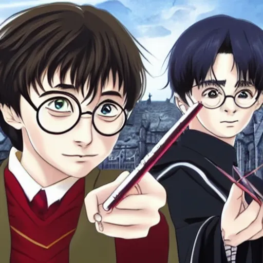 Prompt: Harry Potter as a Japanese anime 4K quality super realistic