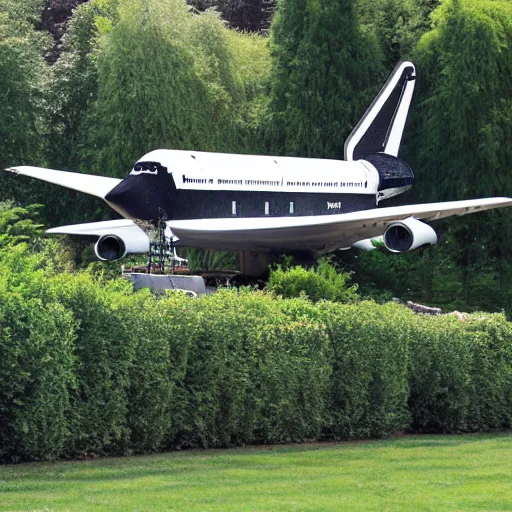 Image similar to shuttle in a garden