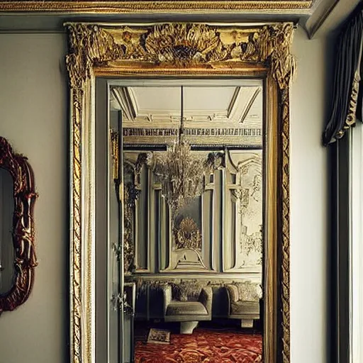 Prompt: realistic painting of a hotel room, aestheticism, baroque, backroom aesthetic, trending in pinterest