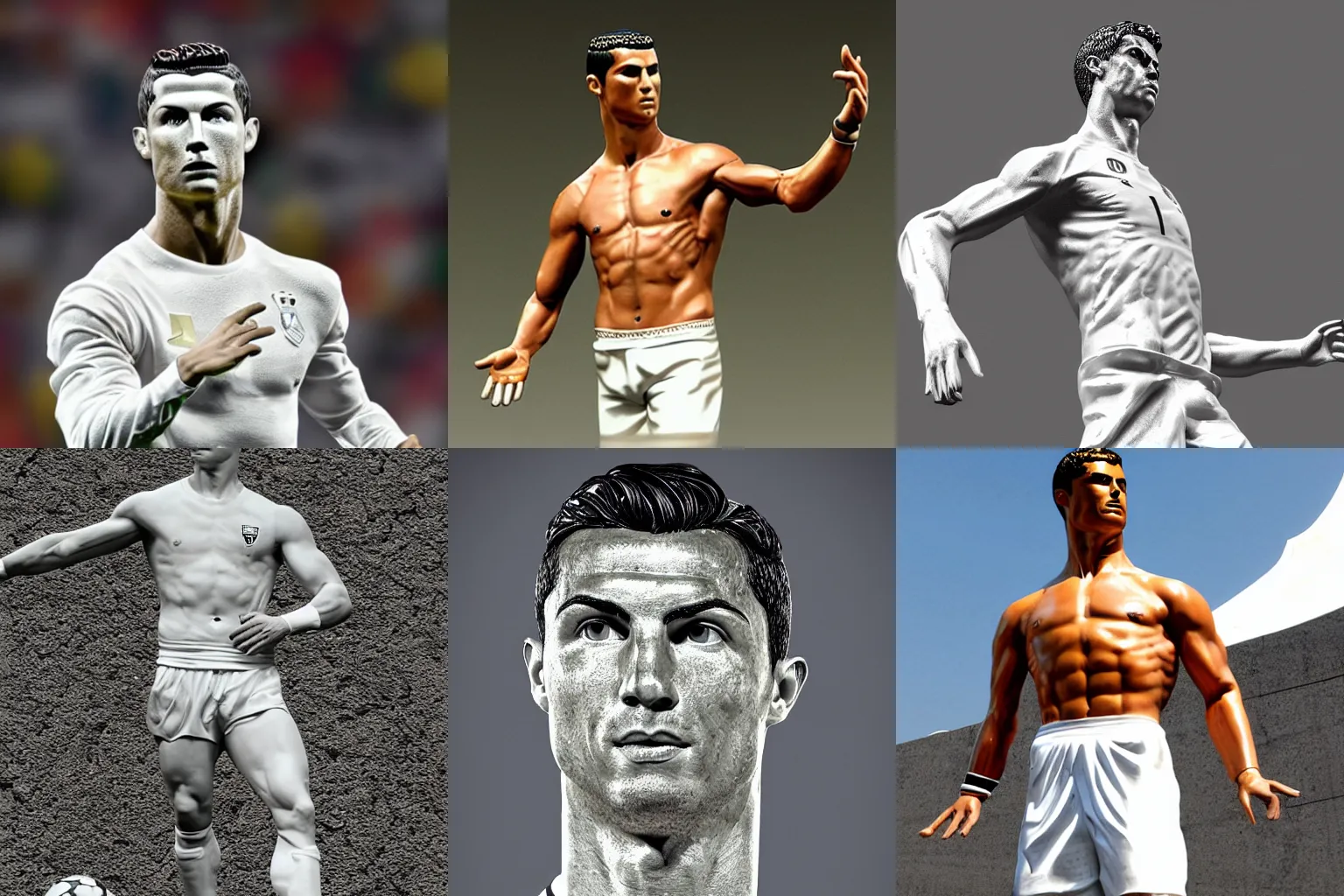 Prompt: Cristiano Ronaldo as a Greek statue