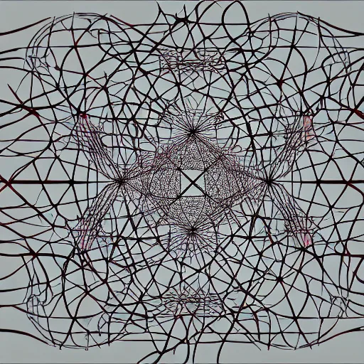 Prompt: a graph of nodes, digital art