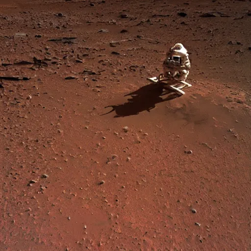 Prompt: realistic photo of an alien on mars, high quality, nasa space photo, very beautiful