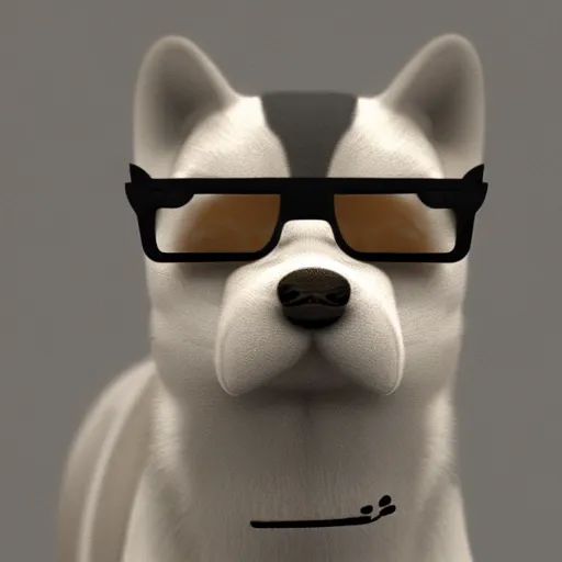 Prompt: 3 d render of a hipster shibu inu with a moustache. realistic. photo. photorealistic. detailed. high quality. high resolution. lossless quality. lossless. 8 k. hdr. 4 k. 8 k resolution. 1 6 k resolution