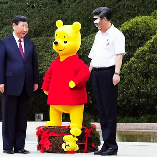 Image similar to Xi JinPing discovers it's strikening ressemblance to Winnie-the-pooh