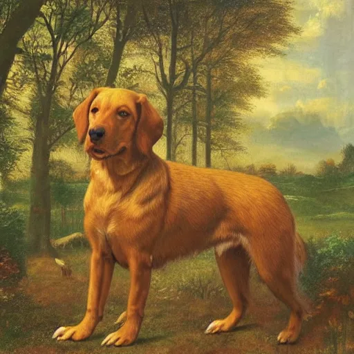 Image similar to naturalism sublime splendor dog