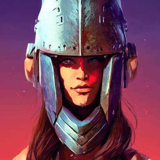 Image similar to cyberpunk viking helmet mask warrior goddess robot ninja fantasy, art gta 5 cover, official fanart behance hd artstation by jesper ejsing, by rhads, makoto shinkai and lois van baarle, ilya kuvshinov, ossdraws