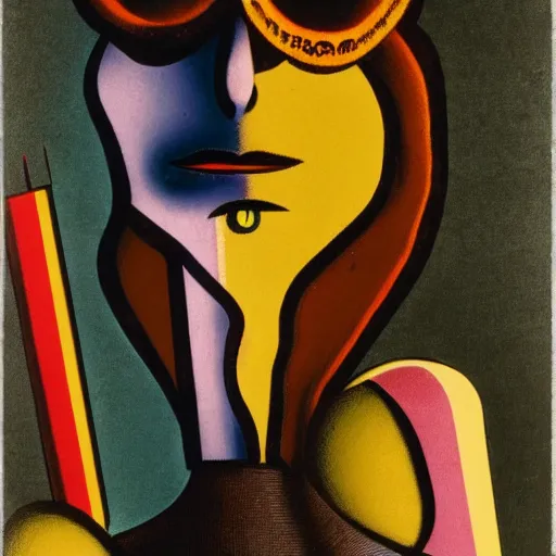 Prompt: The ‘Naive Oculus’ by Man Ray, auction catalogue photo, private collection, colourised