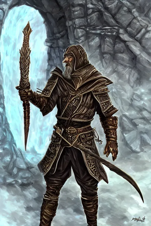 Image similar to battle mage | the elder scrolls style | digital painting | highly detailed