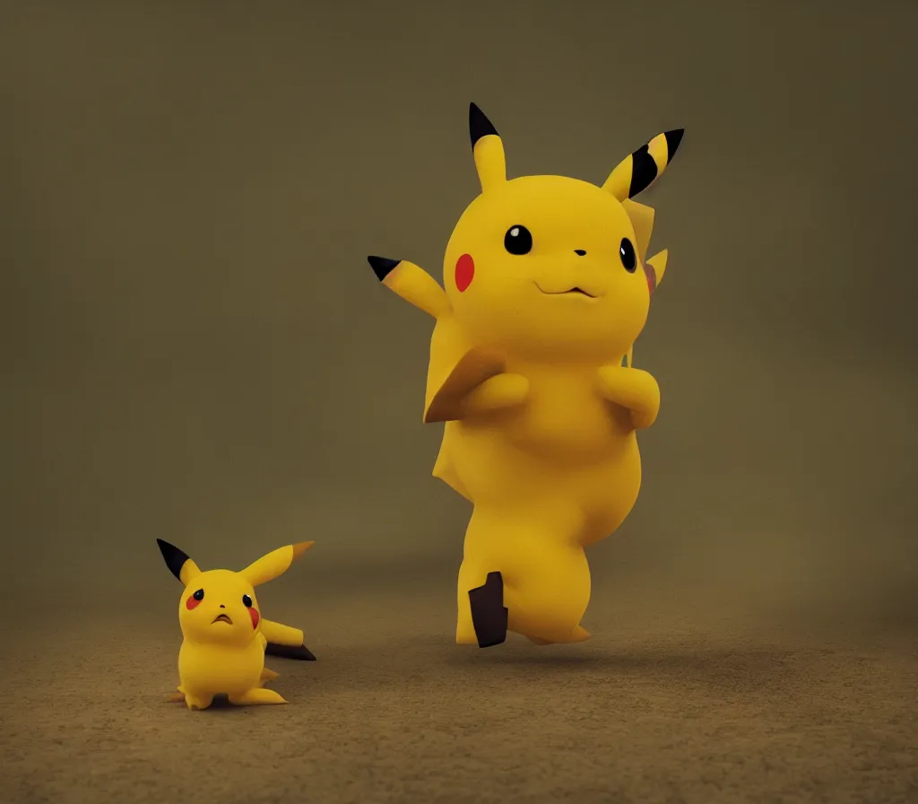 Prompt: Fine art photo of the Pikachu, you can see a bokeh effect behind the Pikachu, the photo was taken by Annie Leibovitz, photorealistic, matte painting, hyper realistic, concept art, 4k, 8k, cinematic composition, cgsociety, HD, highly detailed, octane render, unreal engine 5, trending on artstation, shaders