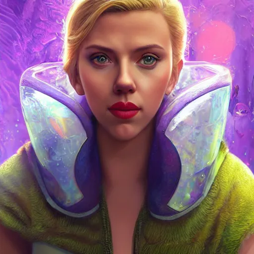 Image similar to portrait of scarlett johansson as super mario, au naturel, hyper detailed, digital art, trending in artstation, cinematic lighting, studio quality, smooth render, unreal engine 5 rendered, octane rendered, art style by klimt and nixeu and ian sprigger and wlop and krenz cushart.