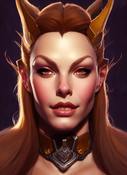 Image similar to lovely brigitte from overwatch, fantasy, fantasy art, character portrait, portrait, close up, highly detailed, scifi art, intricate detail, amazing detail, sharp focus, vintage fantasy art, vintage sci - fi art, radiant light, trending on artstation, caustics, by boris vallejo