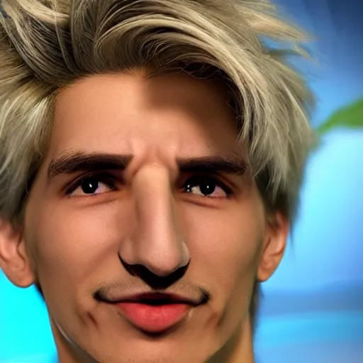 Image similar to xqc, big long nose, underbite