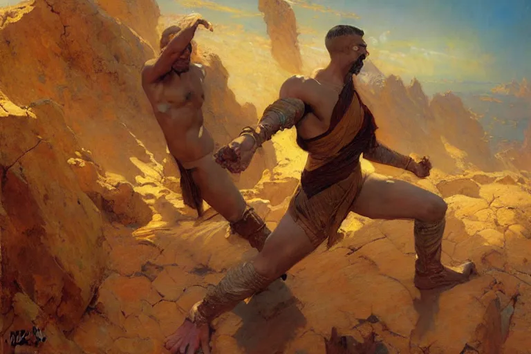 Image similar to earth bender, painting by gaston bussiere, craig mullins, j. c. leyendecker