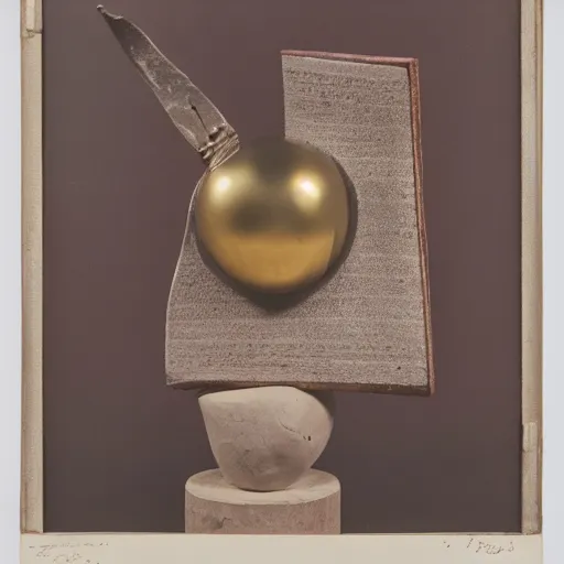 Image similar to A three color offset photography of single surrealist object on display, anthropology of wonder, surrealism, exotic artifacts, colonial expedition, exhibition, 60s style