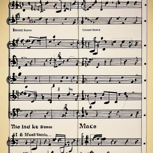 Image similar to a legible piece of sheet music