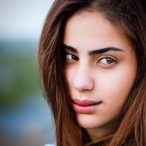 Image similar to photo the most beautiful portrait 20-years-old Greece woman close up, 50mm