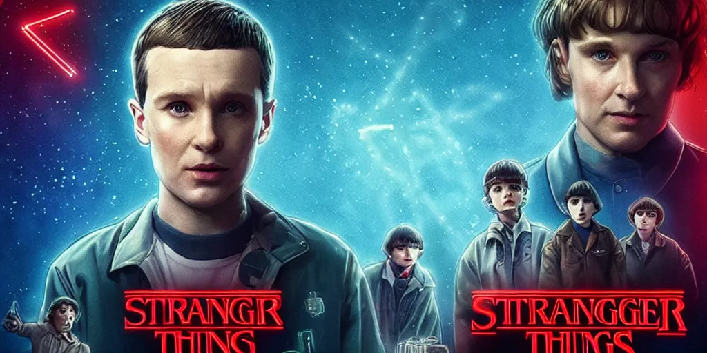 Image similar to killian murphy tomas shelby in stranger things, movie poster, featured on artstation, detailed, high resolution