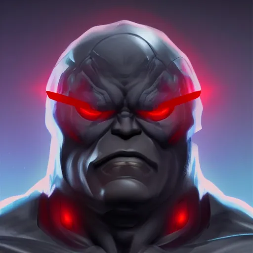 Image similar to darkseid in a futuristic suit with red eyes, concept art by xul solar, artstation, antipodeans, # vfxfriday, artstation hd, apocalypse art