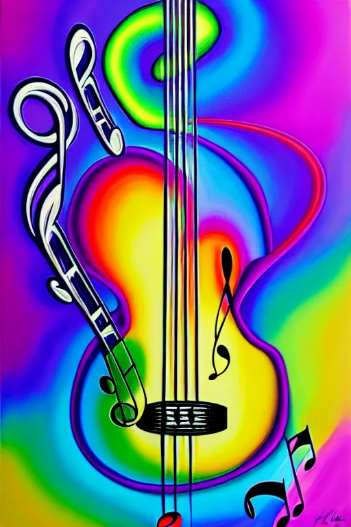 Prompt: music inspires my soul. by lisa frank, hyperrealistic photorealism acrylic on canvas